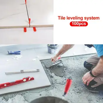 

100pcs Elastic Tile Alignment Tile Leveling System Locator Spacers Level Wedges Adjust the Gap Caused by Ceramic Tile Defects