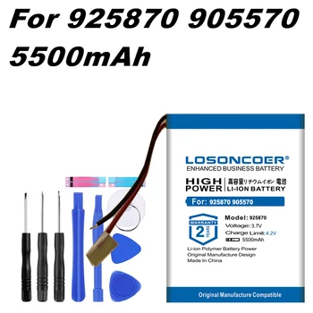 

LOSONCOER 3.7v 925870 905570 5500mah Li-polymer Battery Polymer Lithium Rechargeable Battery +Gift Tools +stickers