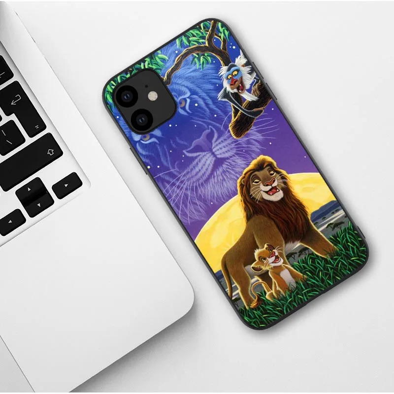 Король Лев nala Simba timon мягкий черный чехол для телефона для iPhone 11 Pro Max 6 6s Plus 7 8 plus X XS Max XR King Coque