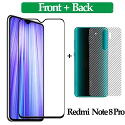 Передняя + Задняя стекло для Xiaomi Redmi Note 8 Pro 8 8A Note 7 6 Pro Защитная пленка Redmi Note 8 Pro 8T Redmi-Note-8-Pro стекло редми нот 8 про 8а нот 7 6 про защитное стекло