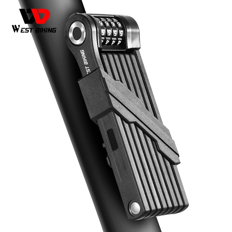 WEST BIKING candado de combinación antirrobo para bicicleta eléctrica, candado de cadena plegable de alta resistencia, para motocicleta de o carretera|Candado para - AliExpress