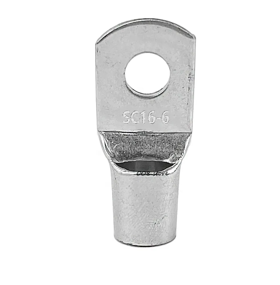 10PCS SC166 Tined copper connecting terminabolt hole cable lugs