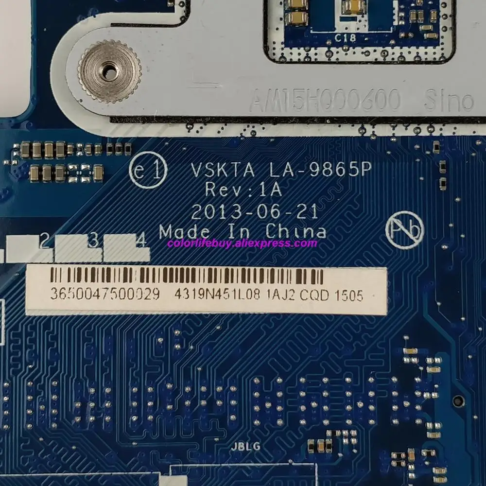 Genuine K000146590 VSKTA LA-9865P w I5-4200U CPU Laptop Motherboard Mainboard for Toshiba Satellite S40 S40-T S40T-A Notebook PC