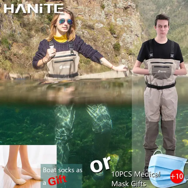 $US $83.00 HANITE Neoprene Stocking Foot Chest Wader for Rafting and Hunting and Marsh Muddy camp Waterproof a