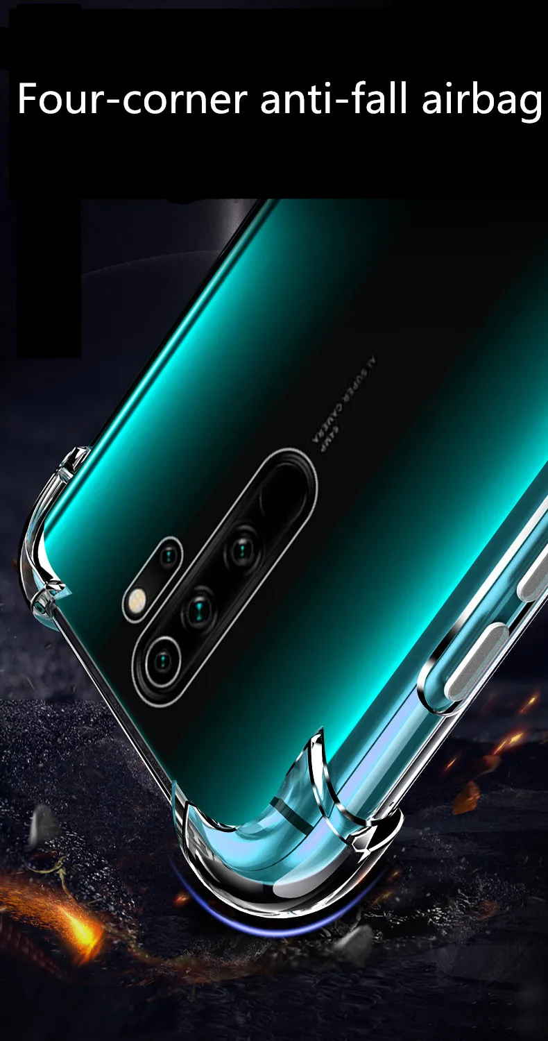Чехол для Xiaomi redmi Note 8 Pro мягкий силиконовый чехол из ТПУ 1 5 мм прозрачный