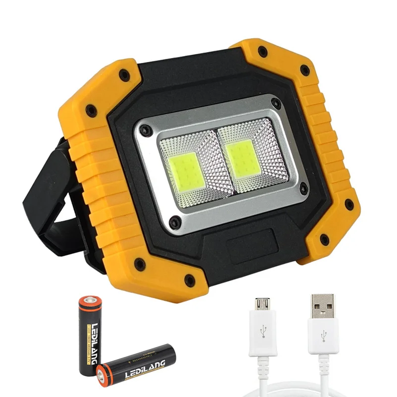 

COB 3 Modes Outdoor Portable Work Light Camping Emergency Lantern Flashlight Spotlight Searchlight Torch Lamp usb Rechargeable
