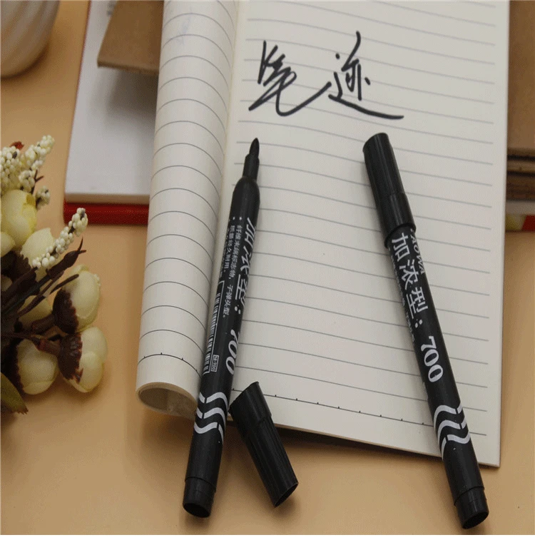 

No. Pen Black And White with Pattern Oily Additive Ink Red And Blue Marker Pen Quick-Dry Marking Marker Pen Three-Color