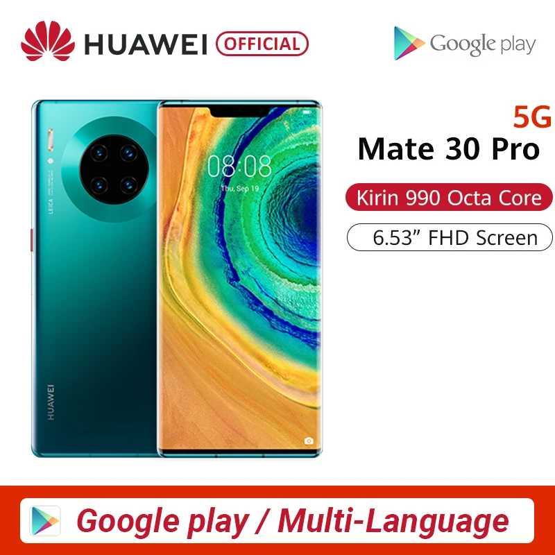 huawei mate 30 Pro 5G смартфон 40MP Тройная камера s 32MP фронтальная камера 6,53 ''полный экран Kirin 990 27W Беспроводная QC Скидка 600 руб. /. При заказе от 5500 руб. /Промокод: newyear600 / Ко