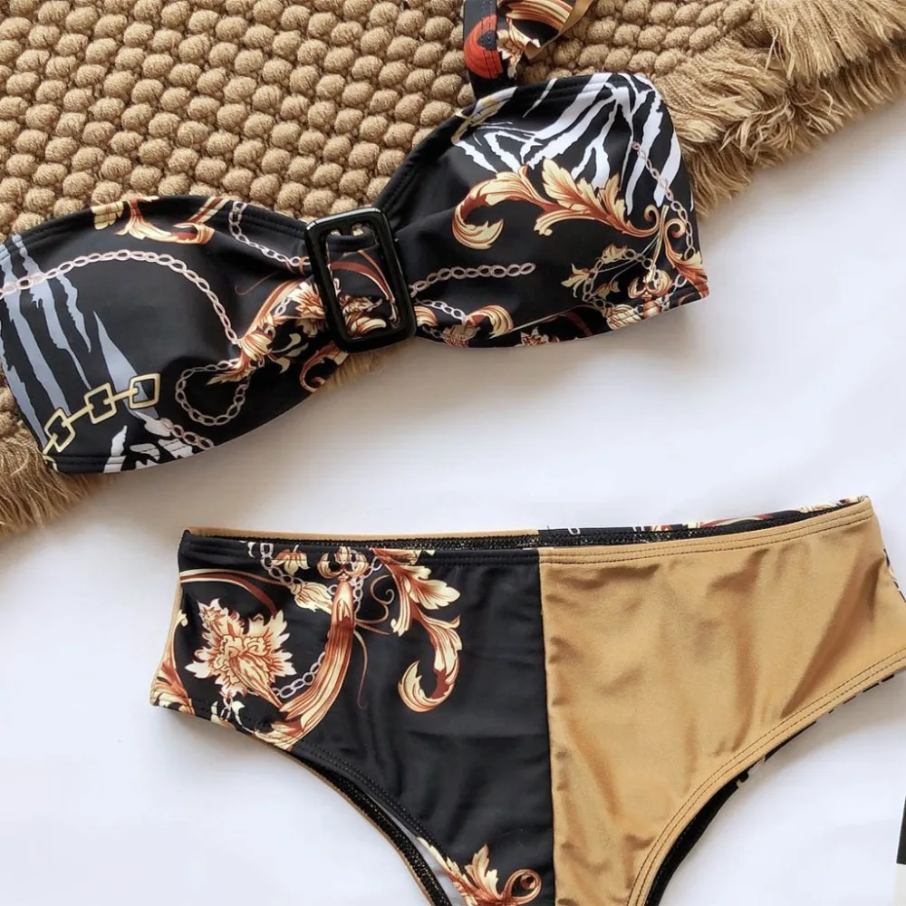 Sexy women bikinis set patchwork ruffled bikini push-up with pad swimsuit set two-piece separates free shipping bikinis 30D10 (11)