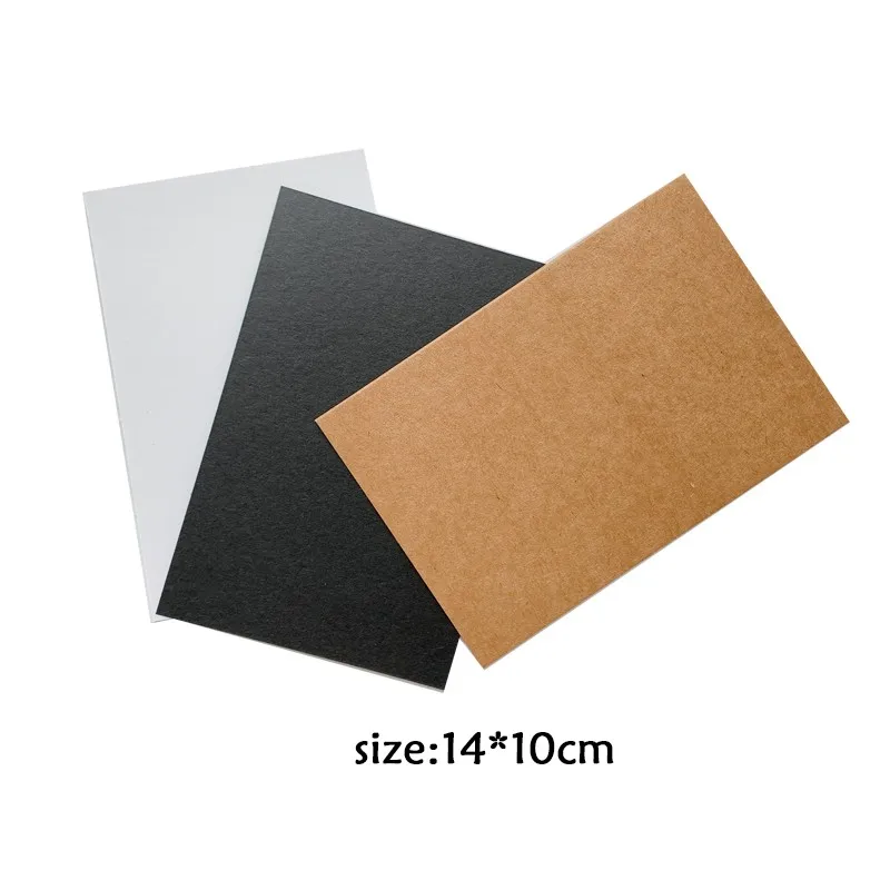 20pcs Blank postcard card Kraft Brown White Black cards lettering vintage Stationery letter paper 14*10CM