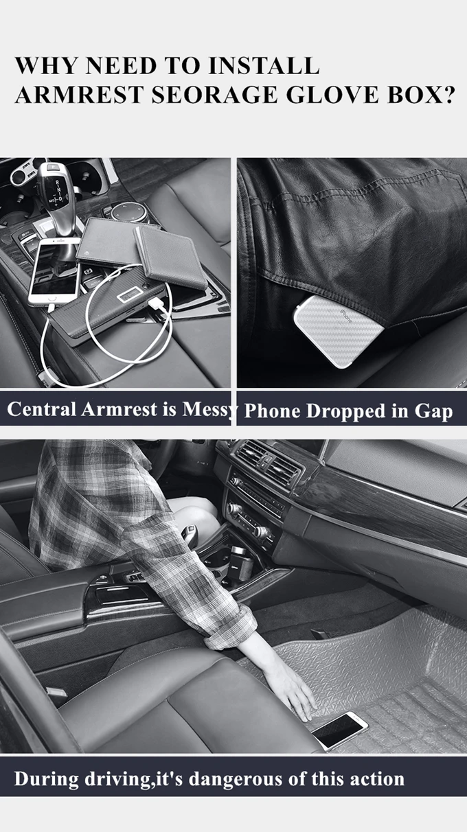 For Toyota Land Cruiser LC 200 FJ200 and Lexus LX570 Center Console Storage Box Armrest Box Organizer Accessories 2008-2018