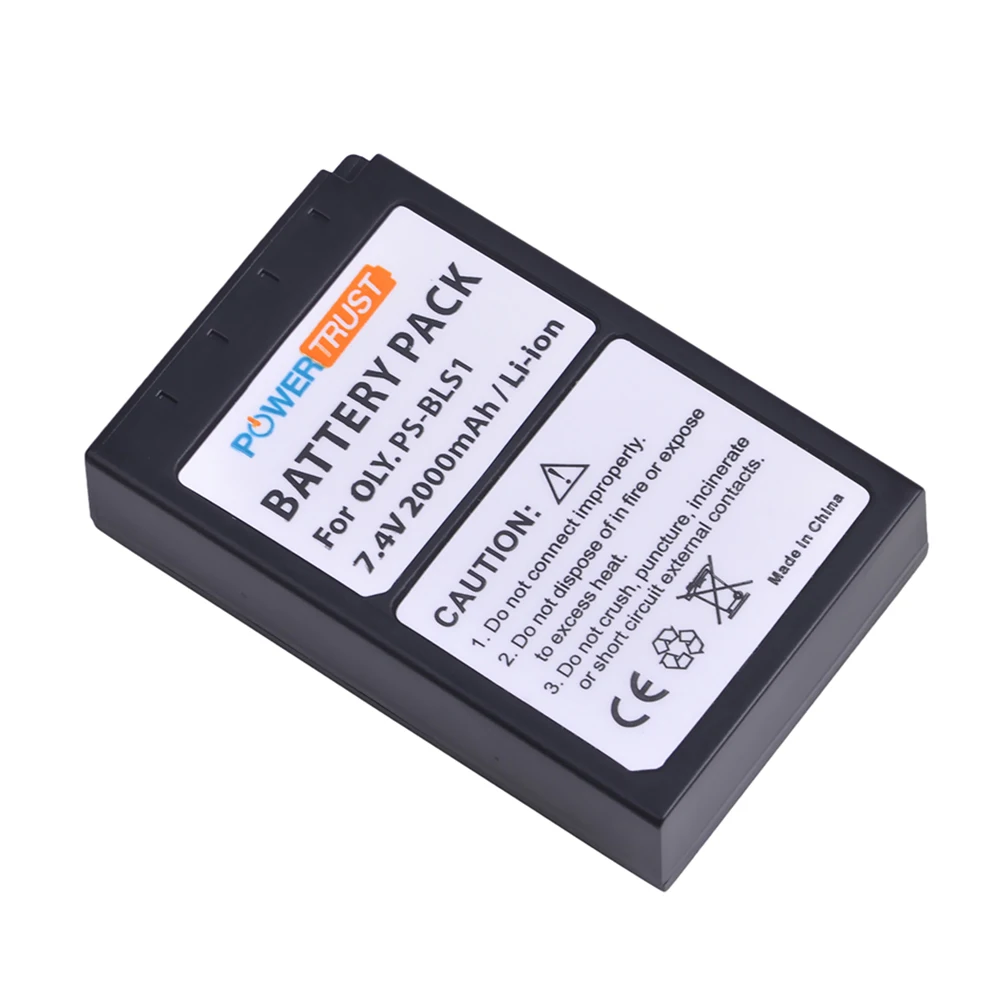 2000mAh BLS-1 BLS1 Battery and Charger for Olympus PS-BLS1 PEN E-PL1 E-PM1 EP3 EPL3 Evolt E-420 E-620 E-450 Digital SLR Cameras