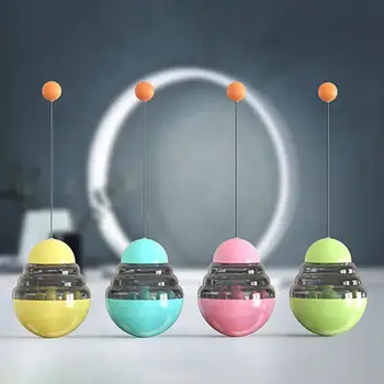 

Cat Kitten Funny Tumbler Slow Eating Food Leak Dispenser Feeder Ball Teaser Toy low Feeder Food Leak Dispenser Ball Feeder Cat