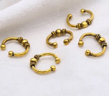 set 1 (5pcs) Древние позолоченные/посеребренные Регулируемые косы для волос дреды бусины Морская звезда ракушка для плетения волос - Цвет: set 1 (5pcs)