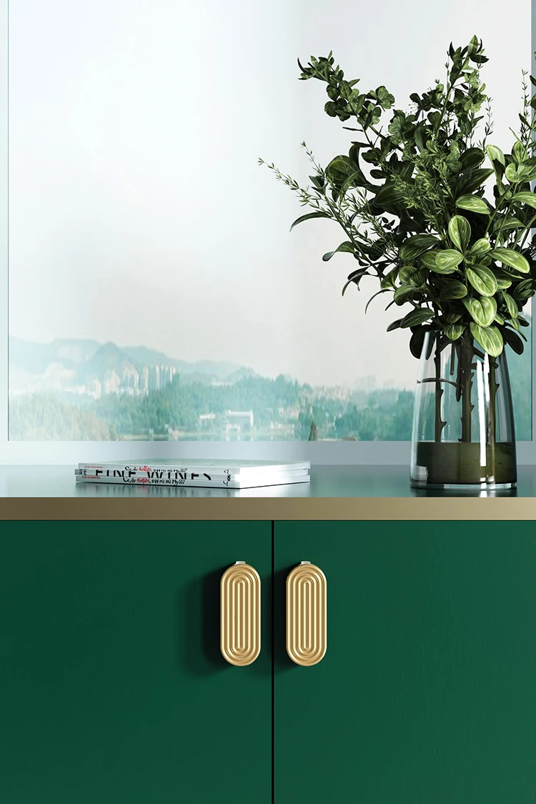 DIY latão sólido móveis alças, maçanetas, alças