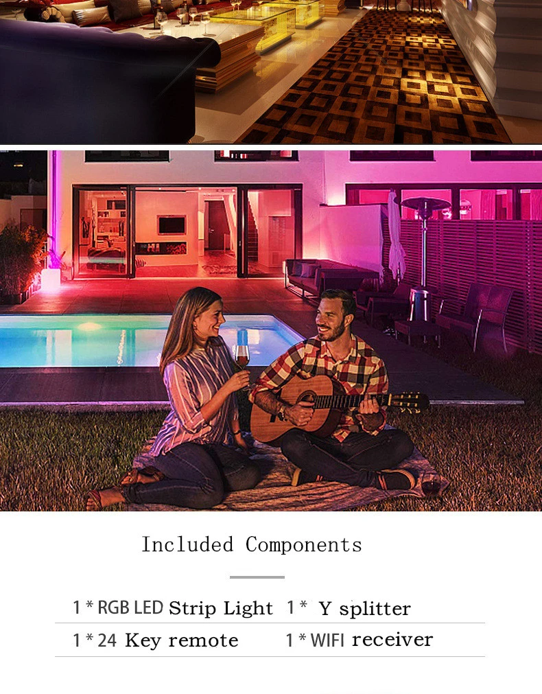 Binval WiFi светодиодный светильник 5/10 м RGB 5050 Светодиодный ленточный светильник s меняющий цвет светодиодный светильник s с пультом дистанционного управления для ТВ спальни вечерние панели