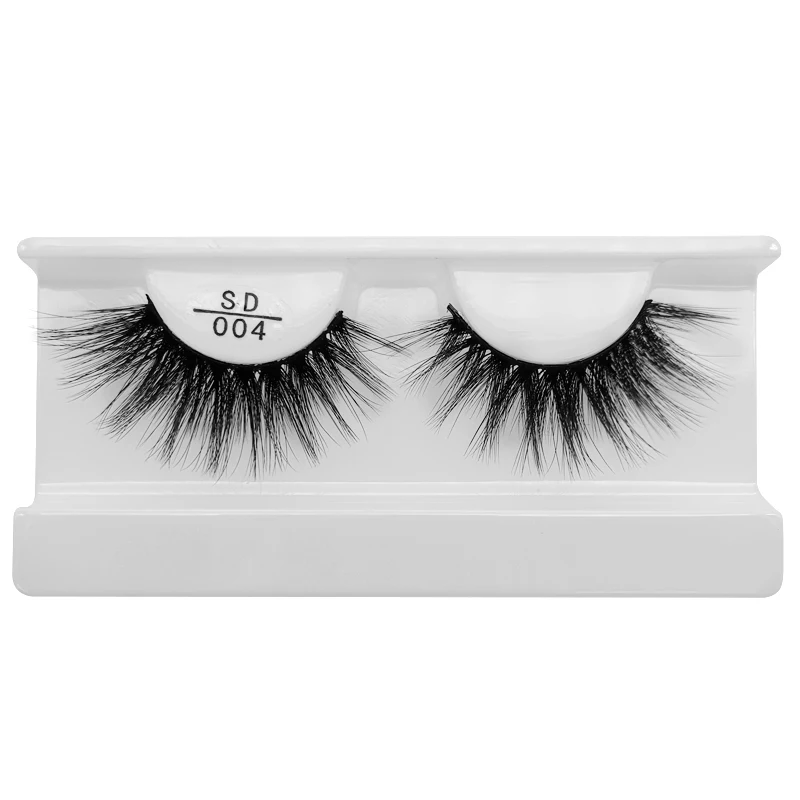 Black Faux Mink False Eyelashes Hand Made Fluffy Dramatic Lashes