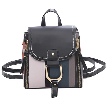 

Lattice Small Shoulder Bag Female Korean Version Of The Wild Multi-Purpose Mini Backpack Tide Bag