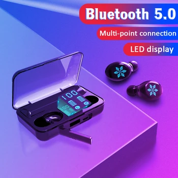 

Mr New Bluetooth 5.0 Headset F9 TWS Wireless Earphones Mini Denoise Earbuds Super Bass Stereo Headphones For Huawei Xiaomi