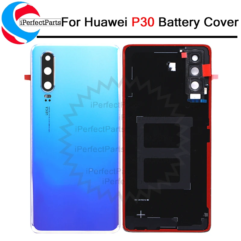 Задняя крышка для huawei P30 задняя крышка стеклянная батарея с объективом камеры Замена для huawei P30 Задняя крышка батареи