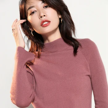 

O-Neck Long Sleeve Jumpers Ladies 100% Goat Cashmere knitted Sweaters and Pullovers for Woman Soft Best Quality Clothes