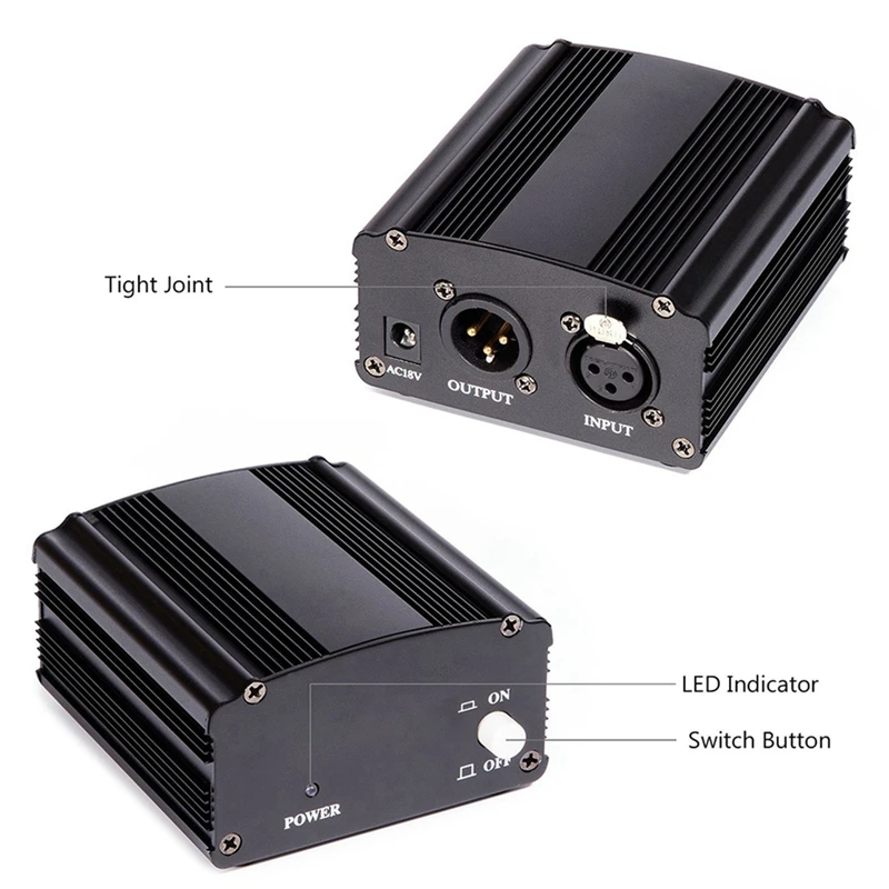 FFYY-профессиональная машинка для стрижки 48V Dc Phantom Питание Подлинная Professional для студии Запись, конденсер, микрофон, для компьютера