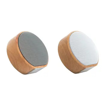 

Portable Plug-in Card Mini Subwoofer Wireless Bluetooth Speaker New Wood Grain A60 Bluetooth Speaker
