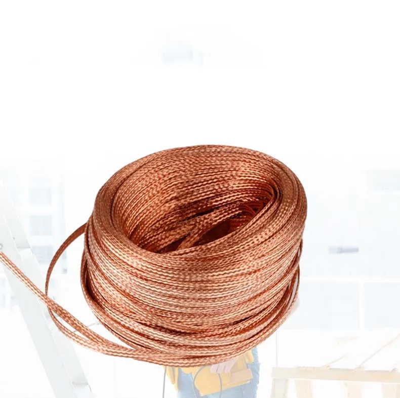 SOOKi Braided Strap Conductive Band Copper Strip Length 10 Meter Copper Wire Electric Box Connection Ground Wire,12#:20x1.8mm 