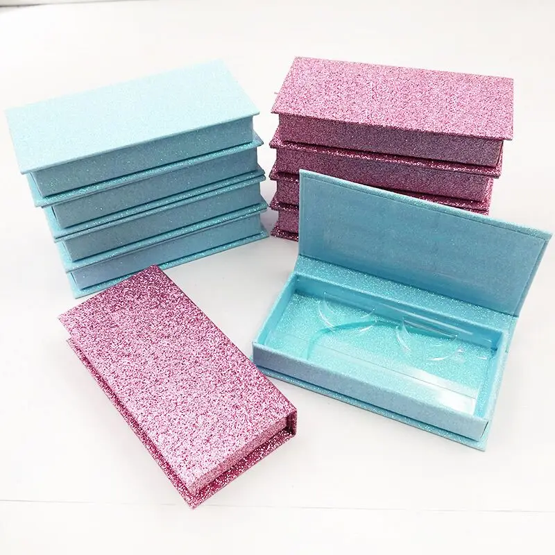 

10pcs wholesale 1pair 25mm false eyelashes packaging box fake 3d mink lashes boxes faux cils strip Rectangle magnetic case empty