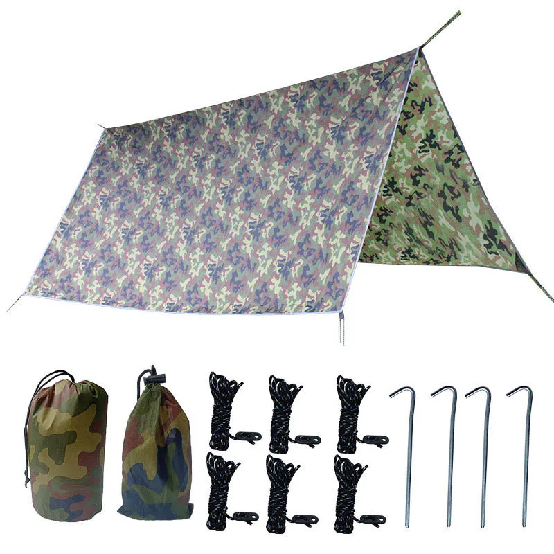 3x3m Camo Sun Shelter Camouflage Tent Tarp Ultralight Shade Awning