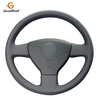 

Hand-stitched Black PU Artificial Leather Car Steering Wheel Covers Wrap for Volkswagen Old VW Golf Polo Sagitar 2010 Polo