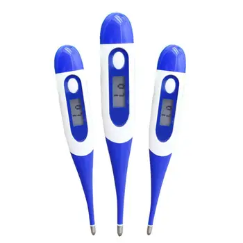 

Portable Soft Head Electronic Thermometer Digital Lcd Fever Thermometer Strip Mercury Glass Child Body Temperature Gauge 1 Piece