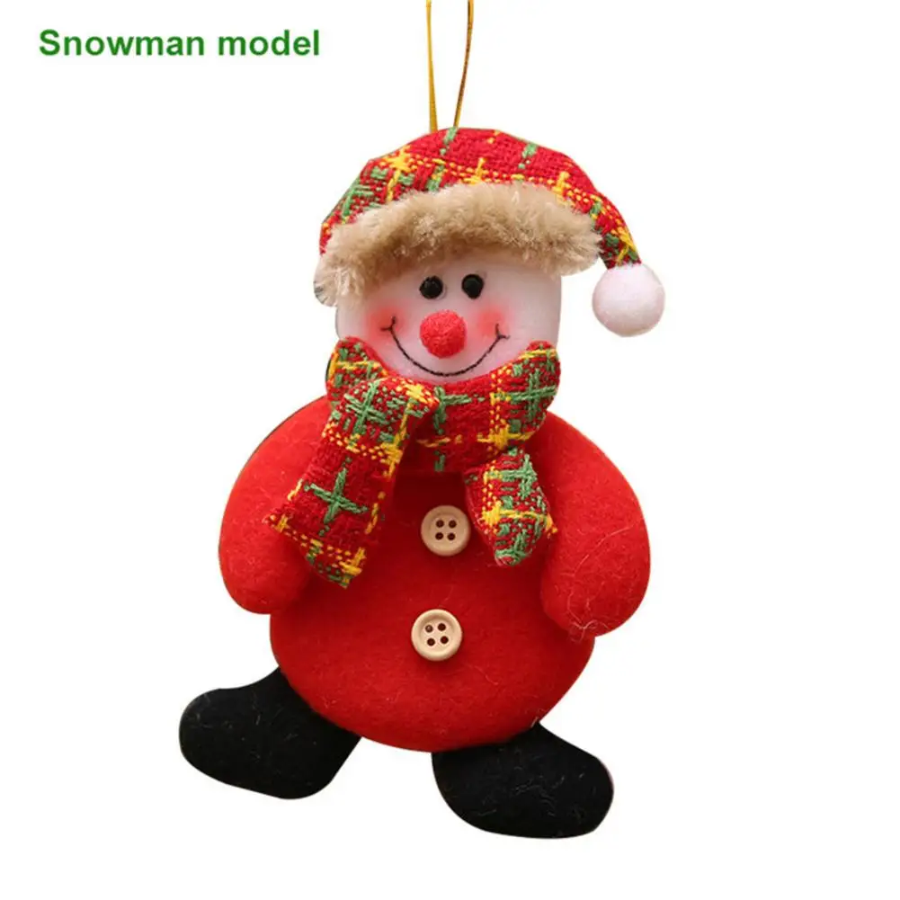 Hot Christmas Tree Hanging Ornaments Cloth Santa Claus Snowman Xmas Tree Toy Doll Hang Decoration Christmas Decorations for Home - Цвет: J