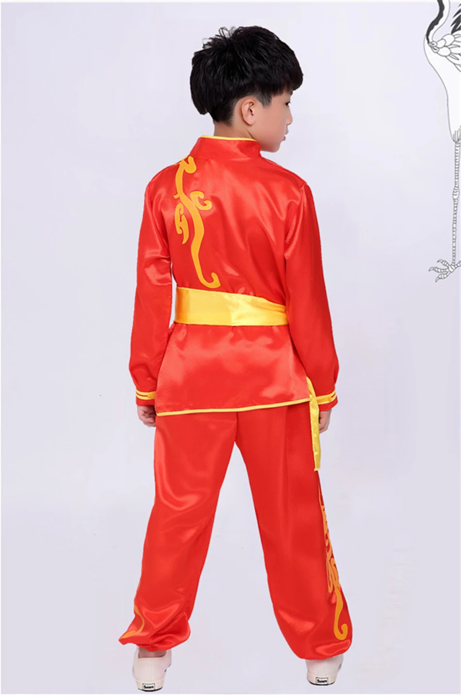 Traditional Chinese Style Kung Fu Wushu Clothing Kids Stage Party Performance Team Dance Wear Hanfu Tai Chi Competition Uniforms