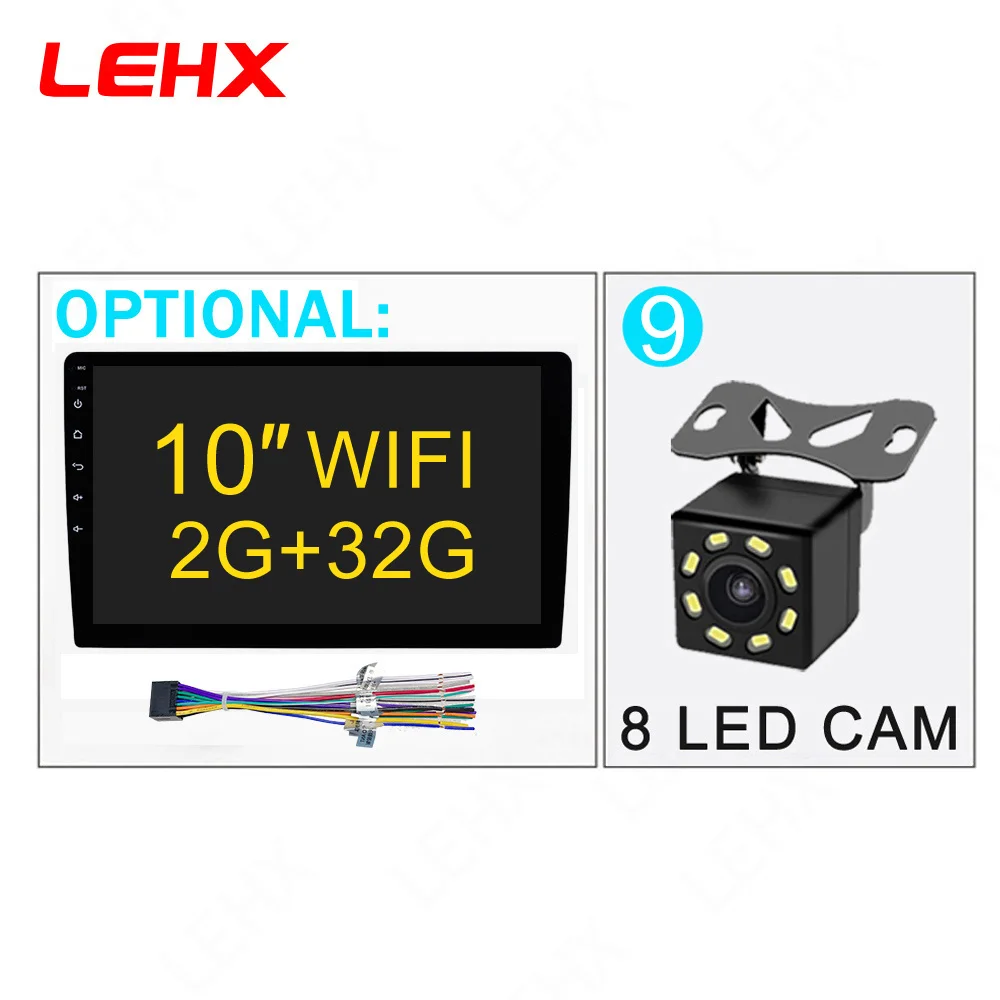 LE-932-10-CAM Android 8,1 2 Din мультимедийное видео Playe 2G 3 2G автомобильное радио для универсального автомобиля dvd-плеер gps навигация автомобильный аксессуар 4G интернет - Цвет: LE-932-10-CAM