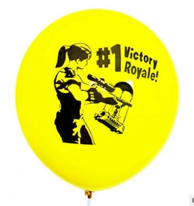 Лидер продаж, 7 цветов, 50 шт./лот, воздушные шары из смолы с принтом в виде буквы F, толстый латексный игрушечный воздушный шар Battle Royale для рождественской вечеринки - Цвет: yellow