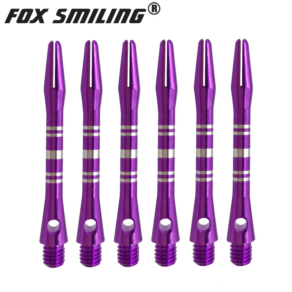 41mm shaft 6pcs Fox Smiling 35/41 мм алюминиевый дротик валы и Дротика s Перелёты комплект Dardos перо Листья аксессуары для игры в дартс набор для Дротика настольные игры - Цвет: 41mm shaft 6pcs