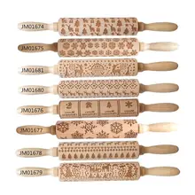 LanLan Рождественская деревянная елка/Лось/Снеговик тиснение скалка для кухни Печенье Кондитерские инструменты для выпечки