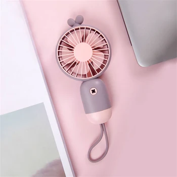 

Cute Deer Fan Portable Handheld With Rechargeable Built-in Battery 500mA USB Port Handy Air Cooling Mini Fan For Outdoor Home