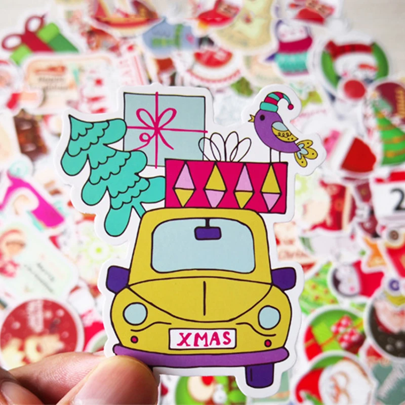 100 шт./компл. Merry Christmas Стикеры уличных танцев Doodle Стикеры костюм; Детский костюм на Рождество День Водонепроницаемый ПВХ Стикеры