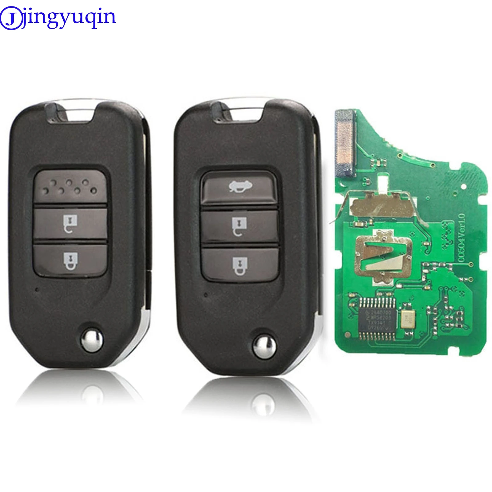 Jingyuqin 10ps 2/3 кнопки дистанционного ключа для Honda Civic Accord City CR-V Jazz XR-V Vezel HR-V FRV автоматический замок 433 МГц