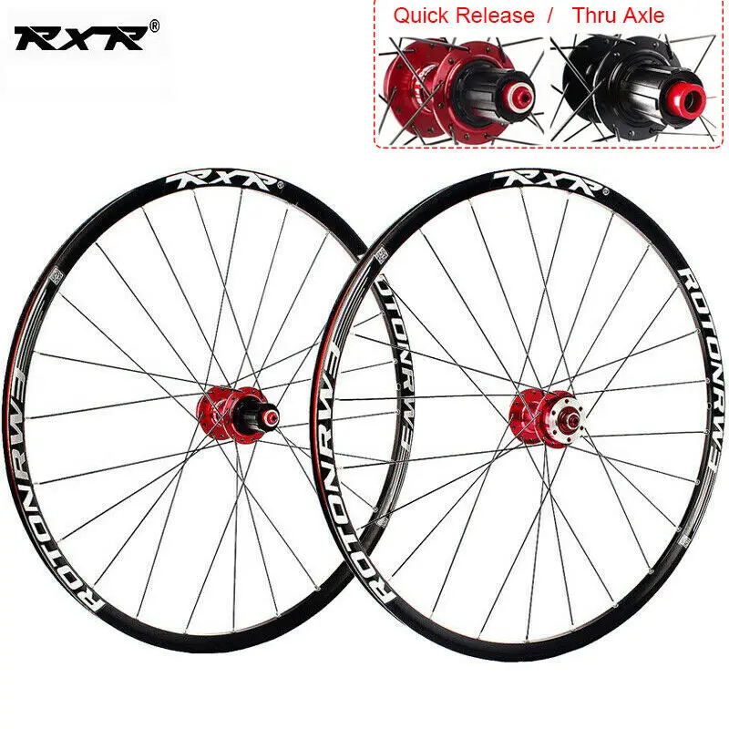 Clearance RXR 26" 27.5" 29" MTB Bicycle Wheel Mountain Bike Wheelset 7-11 Speed Front Rear Rim Wheelsets Fit Shimano SRAM Cassette 0 Clearance RXR 26" 27.5" 29" MTB Bicycle Wheel Mountain Bike Wheelset 7-11 Speed Front Rear Rim Wheelsets Fit Shimano SRAM Cassette 0