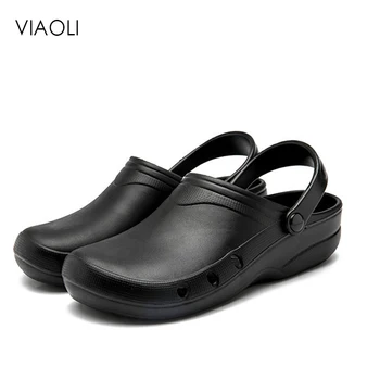 卸売レストランキッチンシェフの靴ホテル作業靴食品サービスケータリング調理作業通気性ソフトノンスリップスリッパ