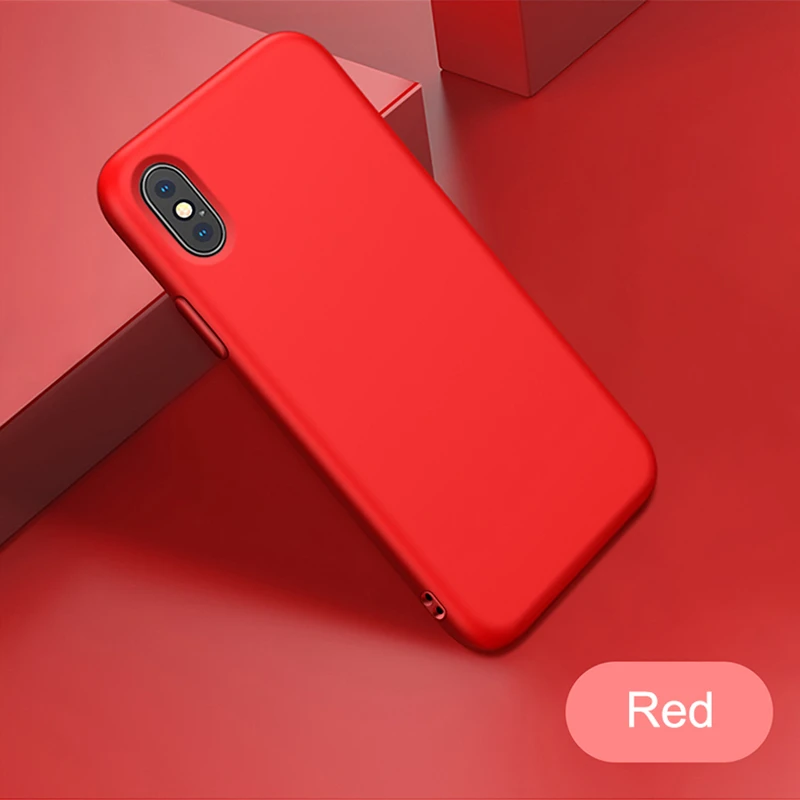 

For IPhone 7 6 6s 8 Plus Case Simple Solid Soft TPU Cases For Iphone X XR XS MAX Candy Colors Back Cover 2019