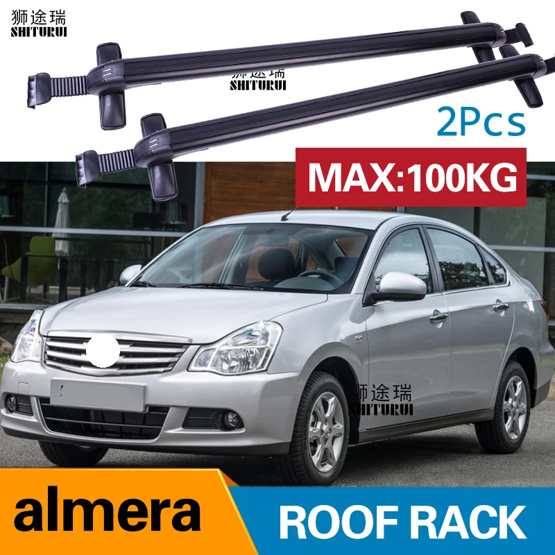 SHITURUI 2 шт. Крыши Баров для Nissan almera 2012 +(n17) Алюминиевый сплав боковые полосы