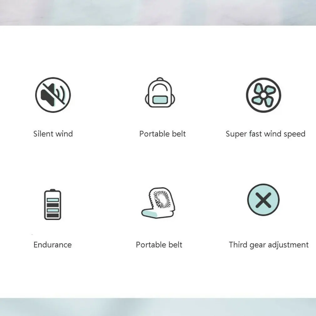 Портативный ленивый спортивный вентилятор с лямкой через шею USB портативный