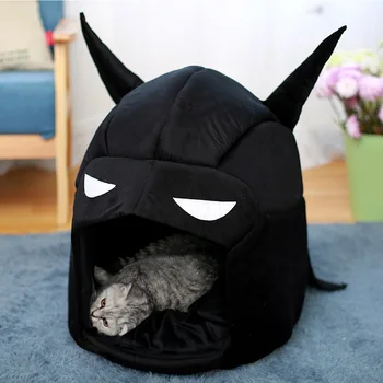 

Soft Removable Dog Cat House Pet Puppy Kennel Batman Shape House Nest Kennel for Small Medium Dog Pet Puppy Bed Pet Supplies