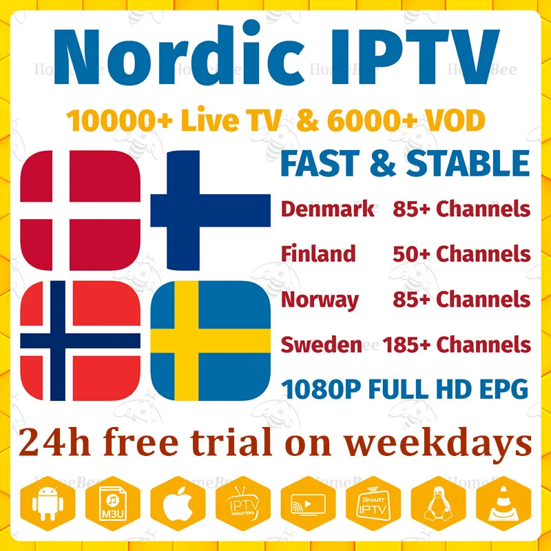 Скандинавский IPTV подписка 9000+ Live Европа IP tv Швеция Noway Israel netherland Finland IP tv M3U для android tv box smart tv