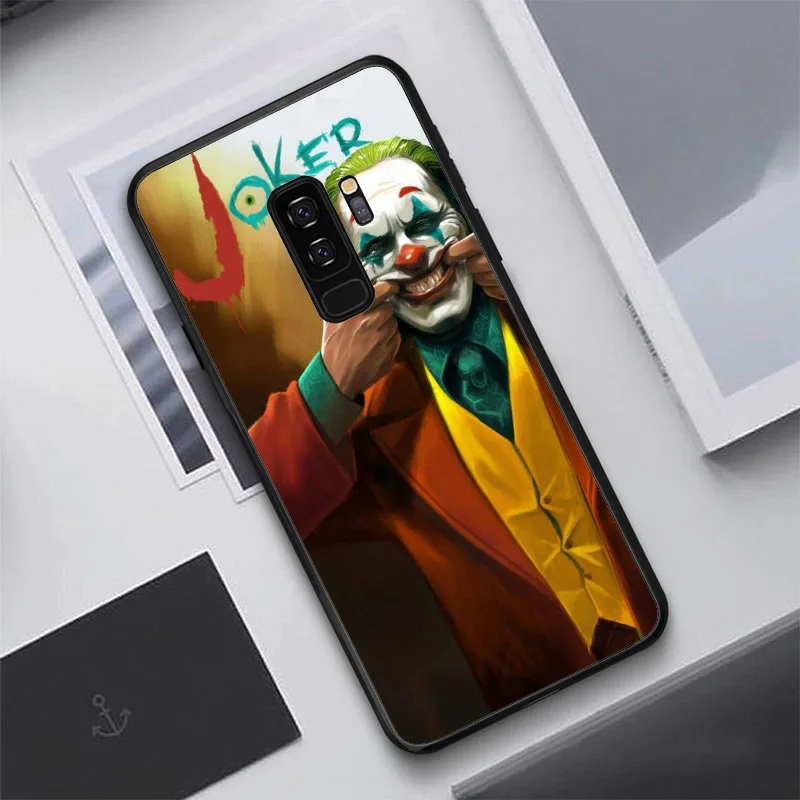 black Страшная пленка Joker Joaquin, черные мягкие ТПУ чехлы для телефонов samsung Galaxy S10 S10PLUS S8 S9 Plus note 8 S7Edge note 9 - Цвет: black
