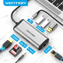 Vention usb c tipo c hub para hdmi adaptador 4k rj45 usb 3.0 hub para macbook ar pro huawei usb c tipo de doca-c 3.1 divisor hub usb